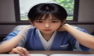 医学科普书籍与白色花卉并排摆放，蓝色冷调光线，象征专业知识与温柔关怀的结合，适合女性性健康科普内容配图